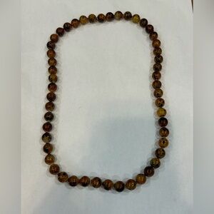 Vintage Brown Beaded Necklace